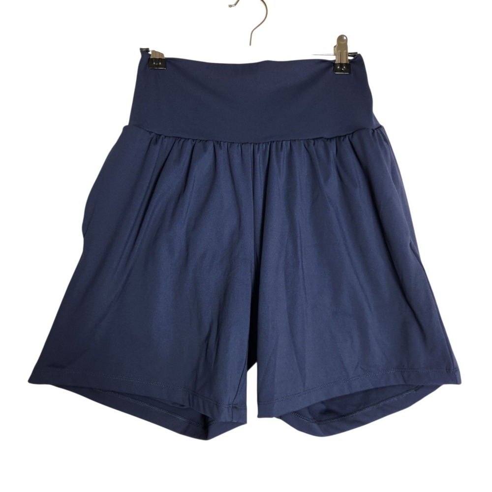 Halara Navy Blue High Waisted Flowy Athletic Shorts with Liner Medium Q02805193